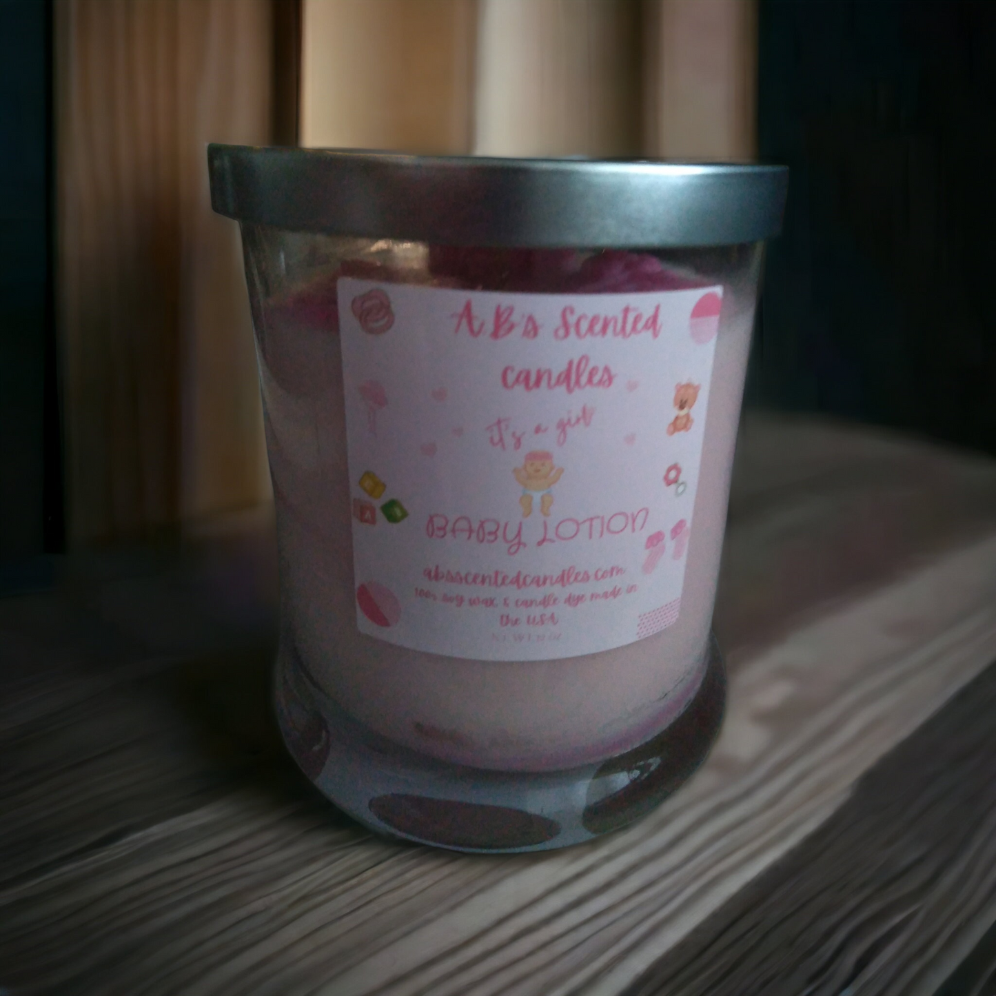 It's A Girl Baby Lotion Scented Candles