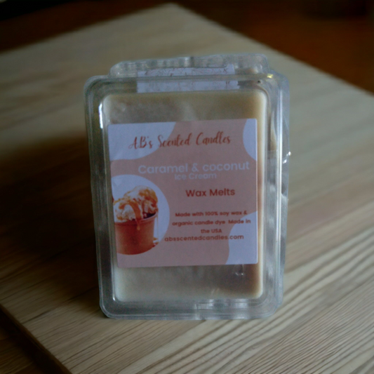 Caramel & coconut ice cream wax melts