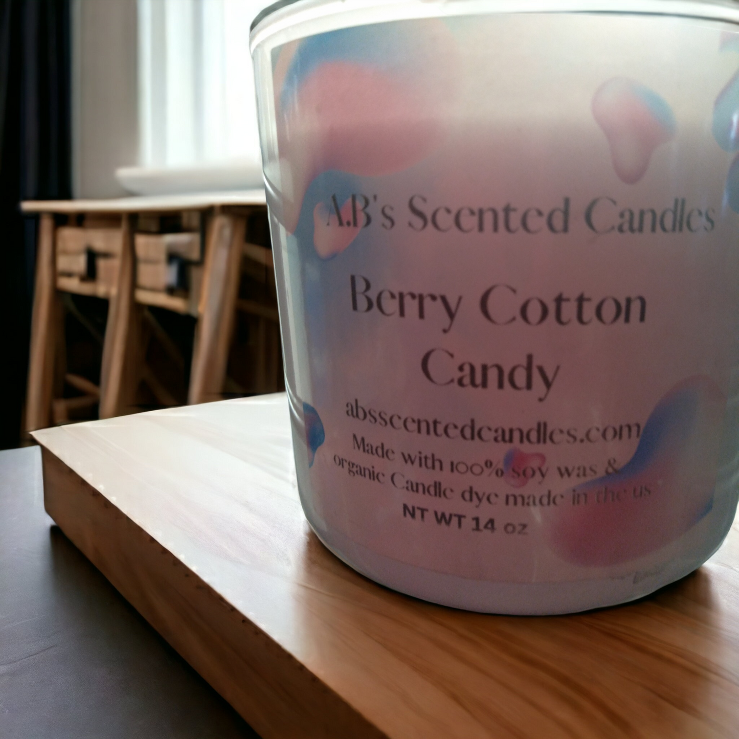 Blue Berry Cotton Candy Scented Candle